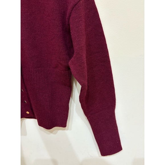 Musera Burgundy Button Front Knit Cardigan Sweater Size S – Brand New ! - Picture 9 of 11